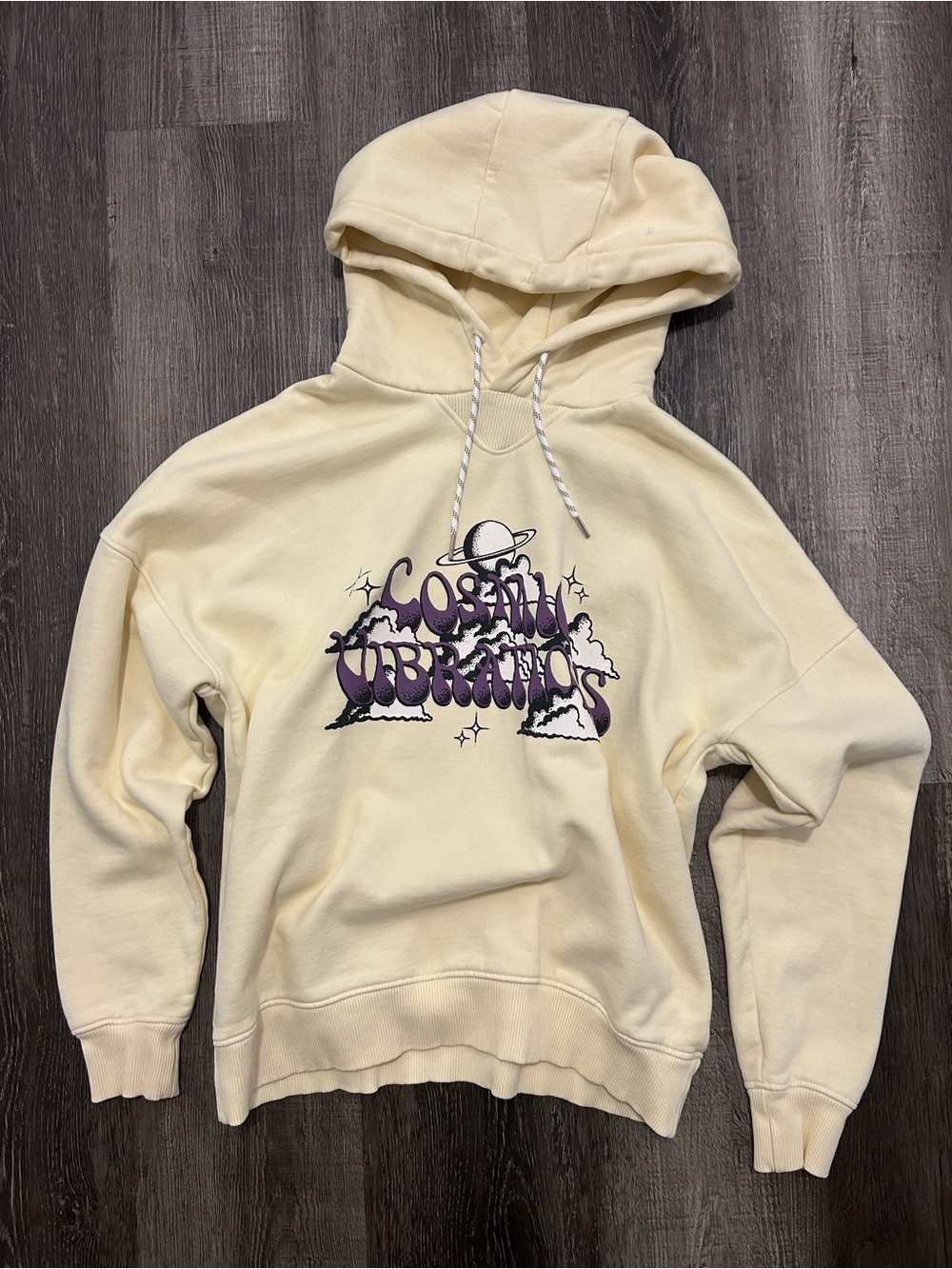 Quicksilver Boxy Hoodie 'Cosmic Vibrations' Graphic